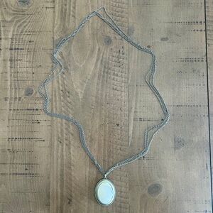 Silver Pendant Long Necklacer